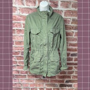 Women's GAP Utility Military Style Full Zip Jacket Small Tall